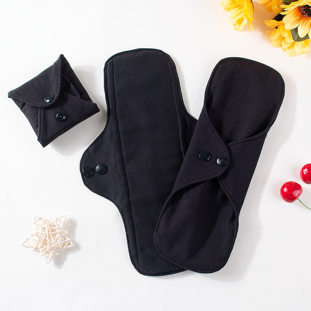 1pc schwarz reine Baumwolle Da – Cloth Pad Reusable Bewertung und Preis